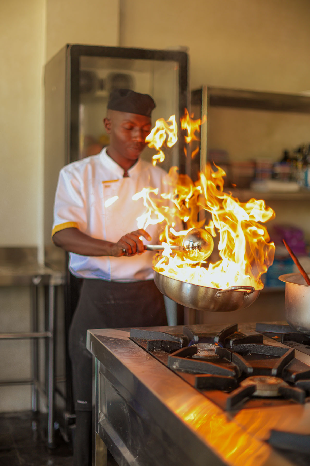 Interior dining experience at The Cave Watamu